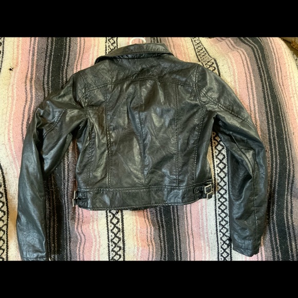 L2 Black Faux Leather Jacket - Picture 2 of 5